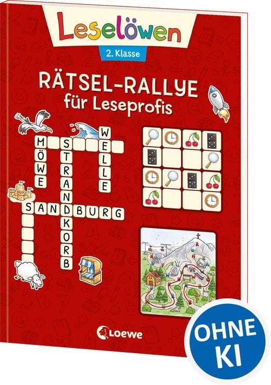 Produktbild: Lesel&ouml;wen R&auml;tsel-Rallye f&uuml;r Leseprofis - 2. Klasse (Rot)