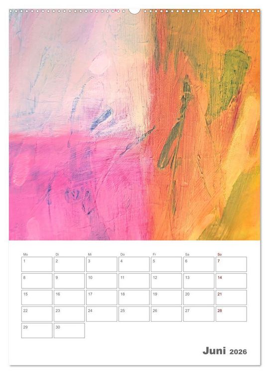 Produktbild: Farbliche Stille - Ein Jahr der inneren Ruhe mit abstrakten Farbspielen (Wandkalender 2026 DIN A2 hoch), CALVENDO Monatskalender