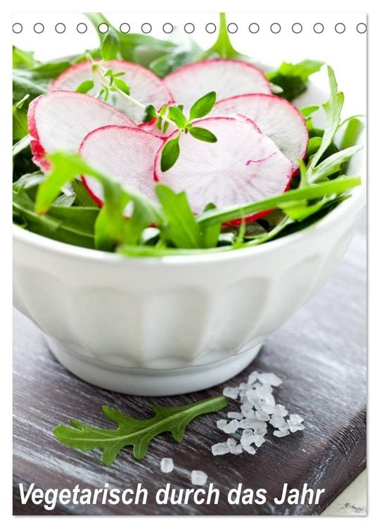 Produktbild: Vegetarisch durch das Jahr / Planer (Tischkalender 2026 DIN A5 hoch), CALVENDO Monatskalender