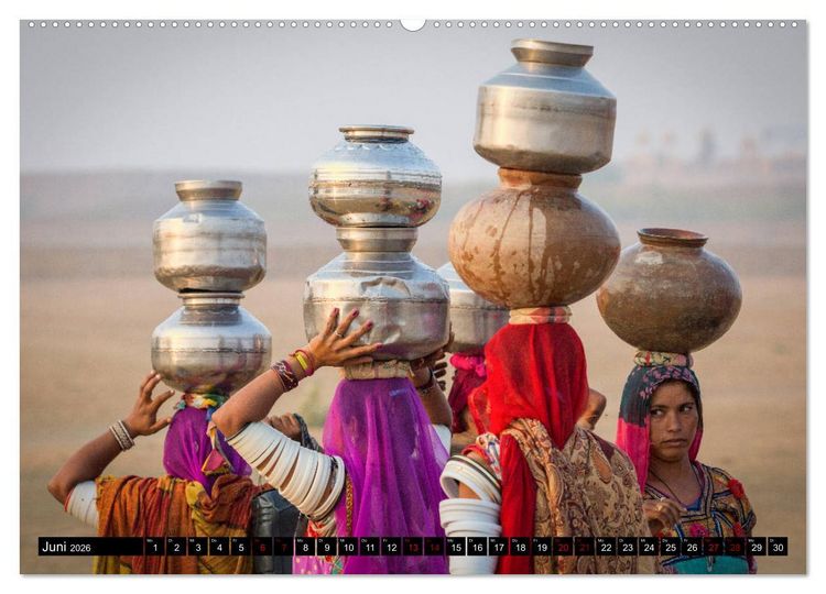 Produktbild: Indien - im Meer der Farben (Wandkalender 2026 DIN A2 quer), CALVENDO Monatskalender