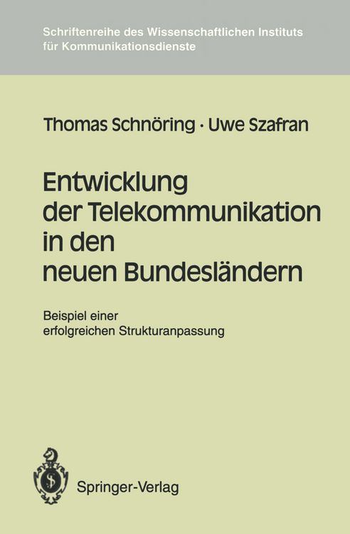 Produktbild: Entwicklung der Telekommunikation in den neuen Bundesl&auml;ndern