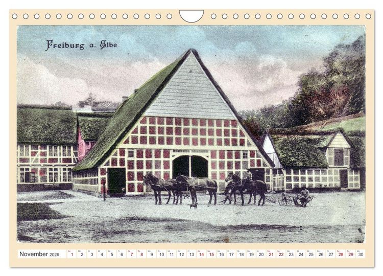 Produktbild: Gru&szlig; aus Freiburg an der Elbe (Wandkalender 2026 DIN A4 quer), CALVENDO Monatskalender
