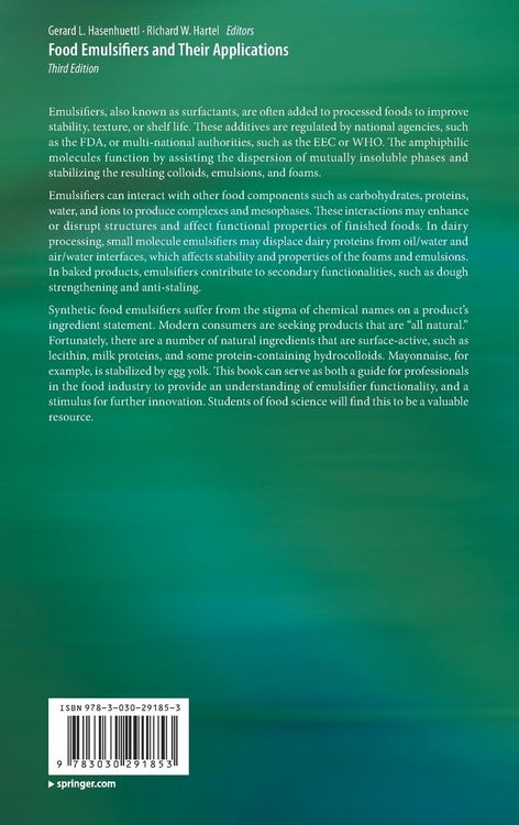 Produktbild: Food Emulsifiers and Their Applications