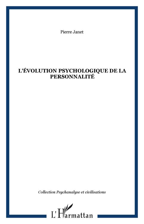 Produktbild: L'&eacute;volution psychologique de la personnalit&eacute;