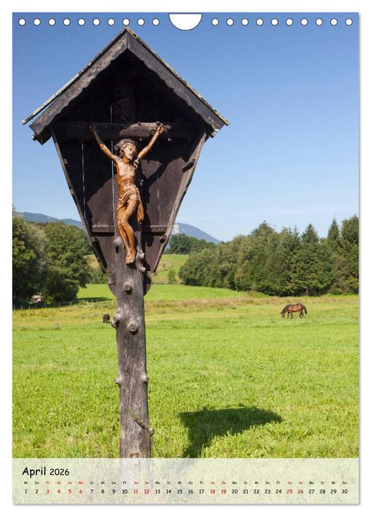 Produktbild: Feldkreuze im bayerischen Oberland (Wandkalender 2026 DIN A4 hoch), CALVENDO Monatskalender