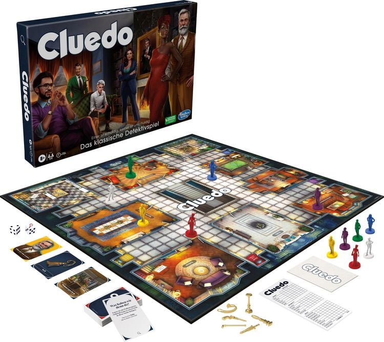 Produktbild: Hasbro F6420100 - Cluedo, Detektivspiel, Neuauflage, Krimi & R&auml;tsel Spiel