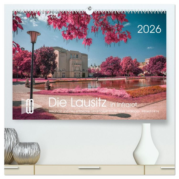Produktbild: Die Lausitz durch den Infrarotfilter (hochwertiger Premium Wandkalender 2026 DIN A2 quer), Kunstdruck in Hochglanz
