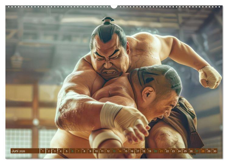 Produktbild: Sumo - Japans schwere Ringer (hochwertiger Premium Wandkalender 2026 DIN A2 quer), Kunstdruck in Hochglanz