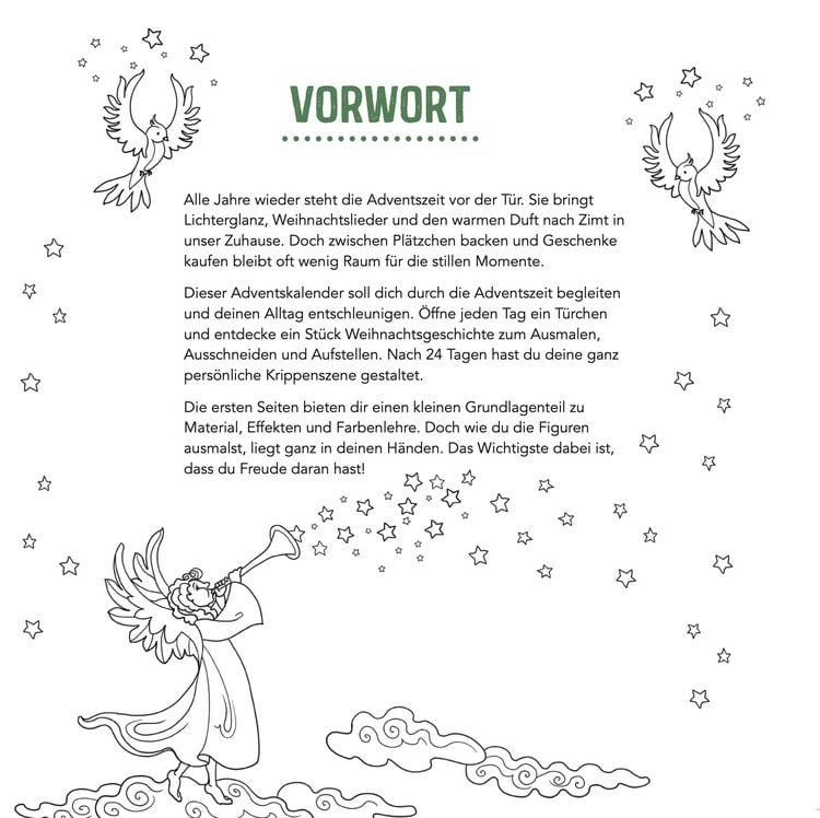 Produktbild: Colorful Christmas - Die Ausmal-Weihnachtskrippe (Adventskalender)