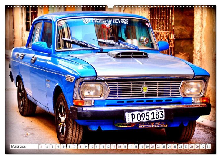Produktbild: Moskwitsch-2140 - Ein Moskowiter auf Kuba (hochwertiger Premium Wandkalender 2026 DIN A2 quer), Kunstdruck in Hochglanz