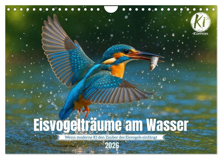 Produktbild: Eisvogeltr&auml;ume am Wasser (Wandkalender 2026 DIN A4 quer), CALVENDO Monatskalender