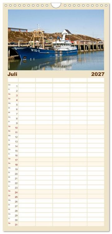 Produktbild: Familienplaner 2027 - Sylt-Momente mit 5 Spalten (Wandkalender, 21 x 45 cm) CALVENDO