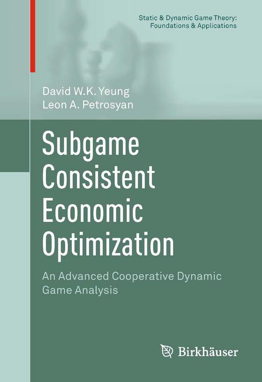 Produktbild: Subgame Consistent Economic Optimization