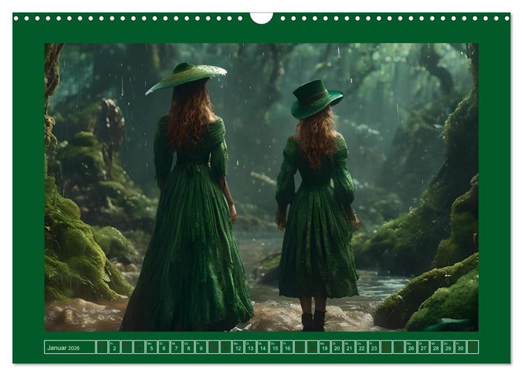 Produktbild: Regenzauber - Frauen im Wandel der Jahreszeiten (Wandkalender 2026 DIN A3 quer), CALVENDO Monatskalender
