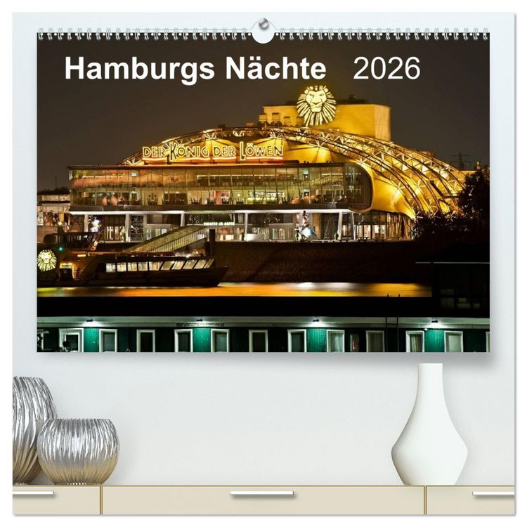 Produktbild: Hamburgs N&auml;chte (hochwertiger Premium Wandkalender 2026 DIN A2 quer), Kunstdruck in Hochglanz