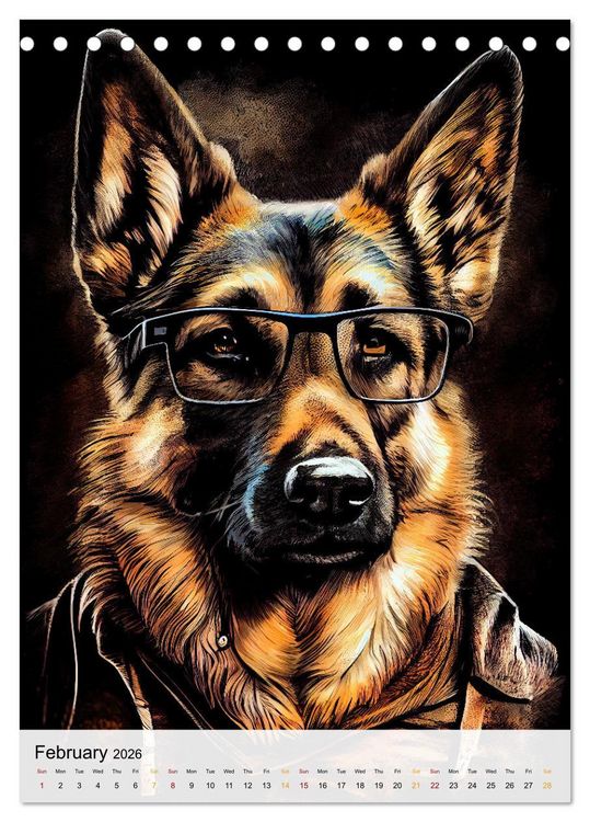 Produktbild: Hipster Dogs (Desk Calendar 2026 DIN A5 portrait), CALVENDO 12 Month DeskCalendar