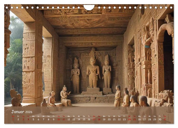 Produktbild: Faszination Maya: Einblicke in eine versunkene Welt (Wandkalender 2026 DIN A4 quer), CALVENDO Monatskalender