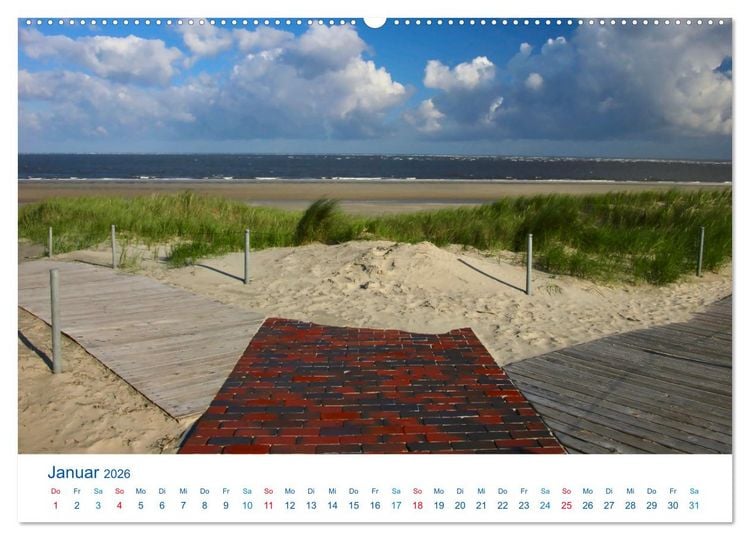 Produktbild: Langeoog 2026. Impressionen zwischen Hafen und Ostende (Wandkalender 2026 DIN A2 quer), CALVENDO Monatskalender