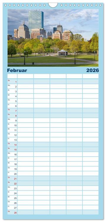 Produktbild: Familienplaner 2026 - Boston - The Hub of the Universe mit 5 Spalten (Wandkalender, 21 x 45 cm) CALVENDO