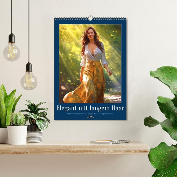 Produktbild: Elegant mit langem Haar (Wandkalender 2026 DIN A3 hoch), CALVENDO Monatskalender