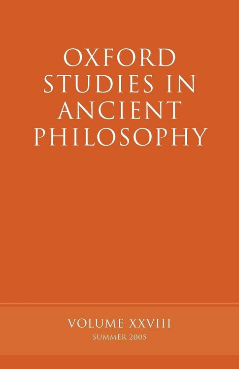 Produktbild: Oxford Studies in Ancient Philosophy Vol XXVIII