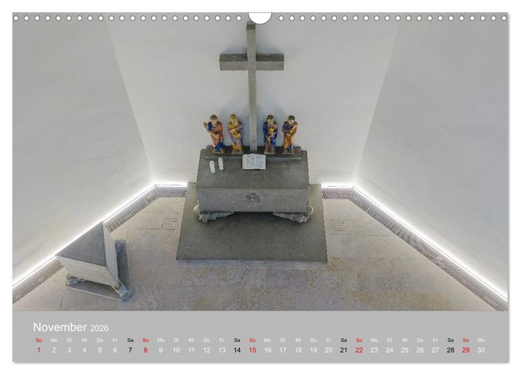 Produktbild: Backnang - Panoramablicke in die Stiftskirche (Wandkalender 2026 DIN A3 quer), CALVENDO Monatskalender
