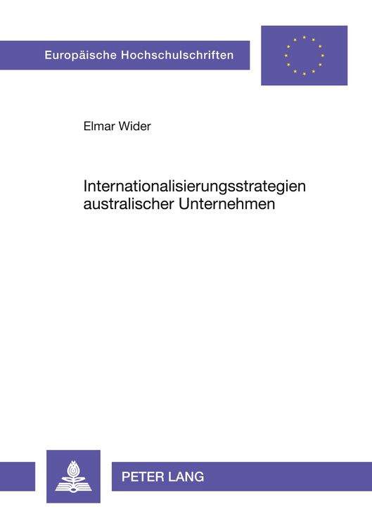 Produktbild: Internationalisierungsstrategien australischer Unternehmen