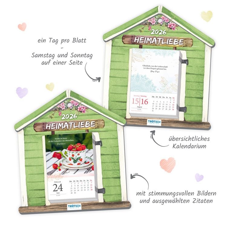 Produktbild: Trötsch Abreißkalender Heimatliebe 2026