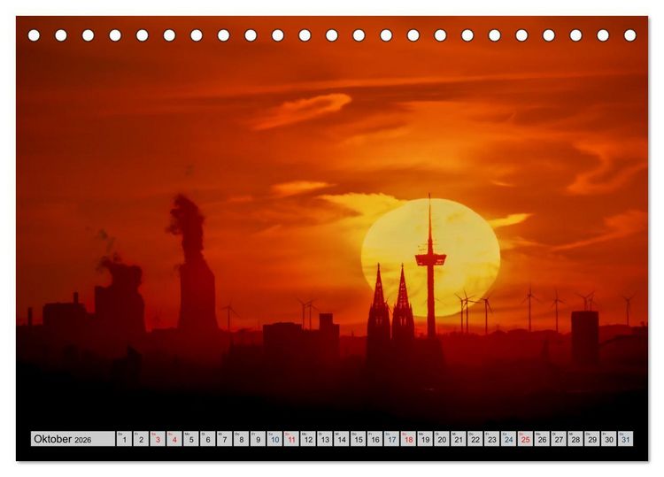 Produktbild: K&ouml;lsche Impressionen bei Tag und Nacht (Tischkalender 2026 DIN A5 quer), CALVENDO Monatskalender