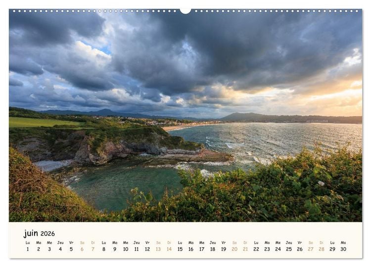 Produktbild: Entre monts et vagues - Une ann&eacute;e au Pays Basque (Calendrier mural 2026 DIN A2 vertical), CALVENDO calendrier mensuel