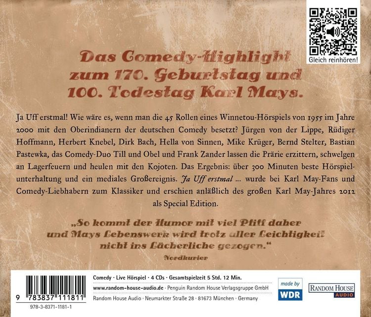 Produktbild: Frei nach Karl May - Ja uff erstmal, Winnetou unter Comedy-Geiern