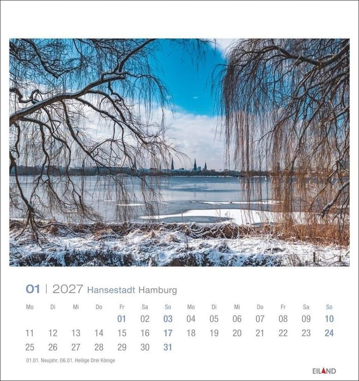 Produktbild: Hansestadt Hamburg Postkartenkalender 2027