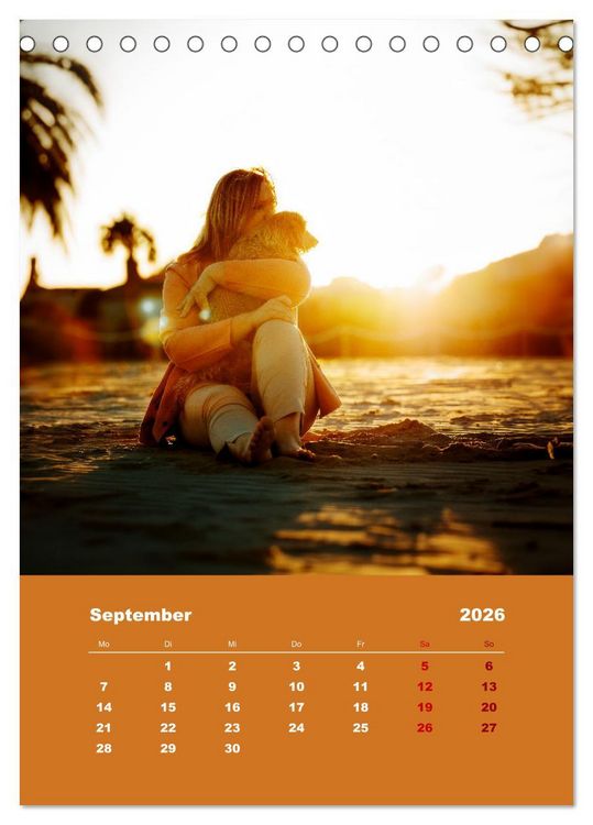 Produktbild: Du und ich - Dreamteamfotografie - Mensch und Hund (Tischkalender 2026 DIN A5 hoch), CALVENDO Monatskalender