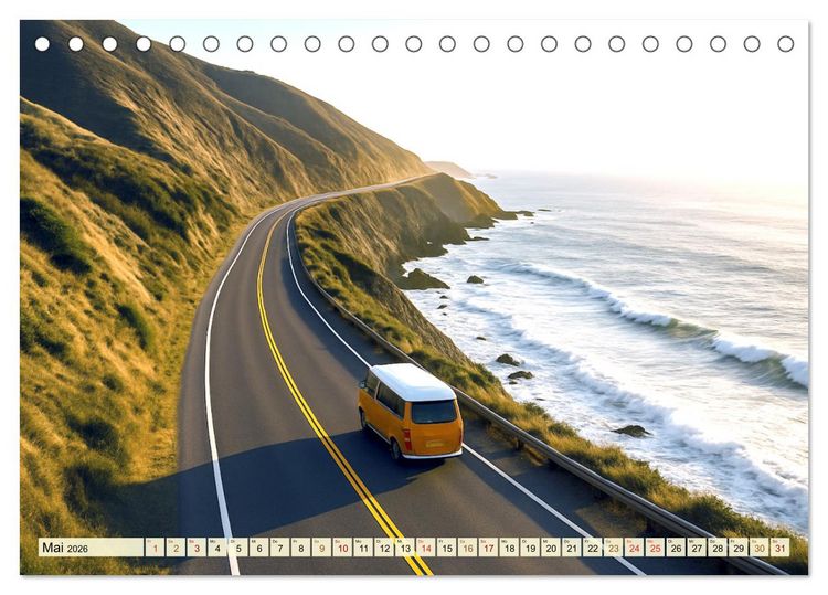 Produktbild: VANLIFE - Dein Weg. Dein Ziel. Dein Zuhause. (Tischkalender 2026 DIN A5 quer), CALVENDO Monatskalender