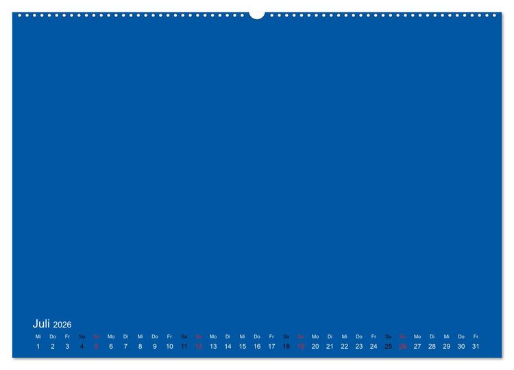 Produktbild: Bastelkalender - Blau (Wandkalender 2026 DIN A2 quer), CALVENDO Monatskalender