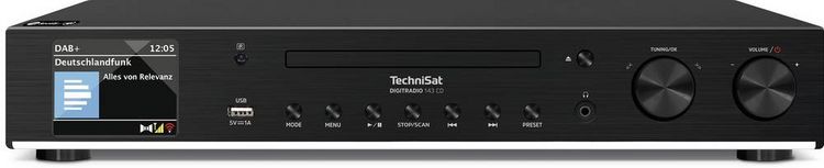 Produktbild: TechniSat DIGITRADIO 143 CD Radio-Adapter DAB, DAB+, Internet, UKW AUX, Bluetooth&reg;, CD, USB, WLAN, Internetradio Inkl