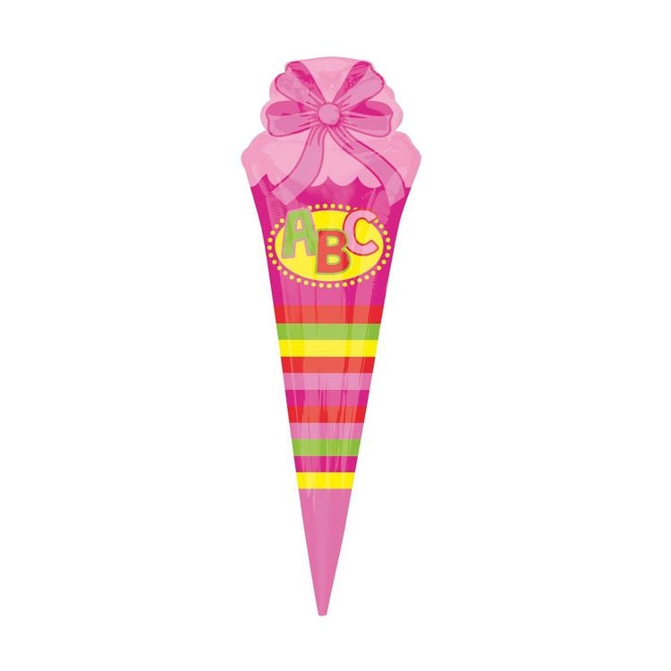 Produktbild: Folienballon Schult&uuml;te pink 35x111cm