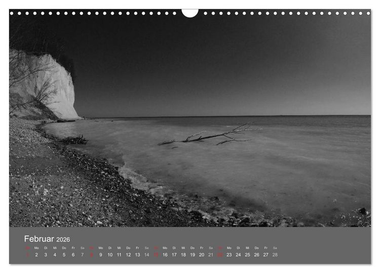 Produktbild: Ostsee - von schwarz bis wei&szlig; (Wandkalender 2026 DIN A3 quer), CALVENDO Monatskalender