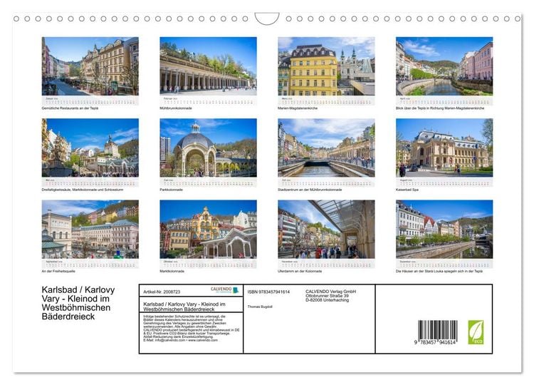 Produktbild: Karlsbad / Karlovy Vary - Kleinod im Westb&ouml;hmischen B&auml;derdreieck (Wandkalender 2026 DIN A3 quer), CALVENDO Monatskalender