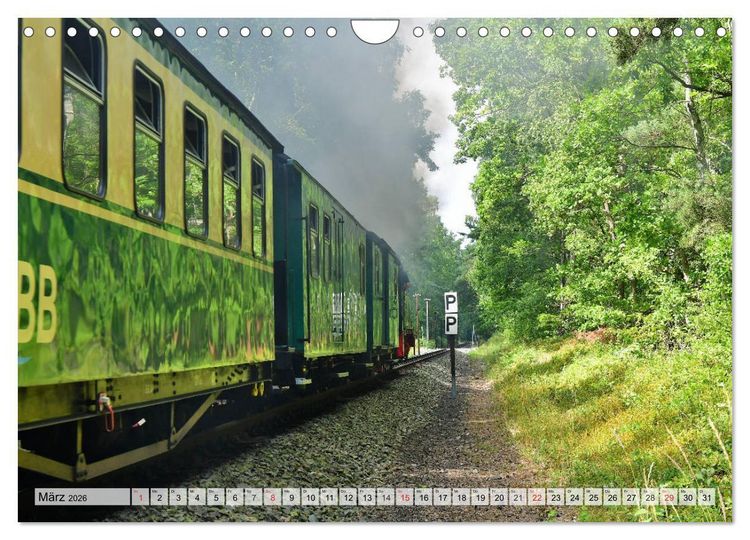 Produktbild: Mit Dampf &uuml;ber die Insel R&uuml;gen (Wandkalender 2026 DIN A4 quer), CALVENDO Monatskalender