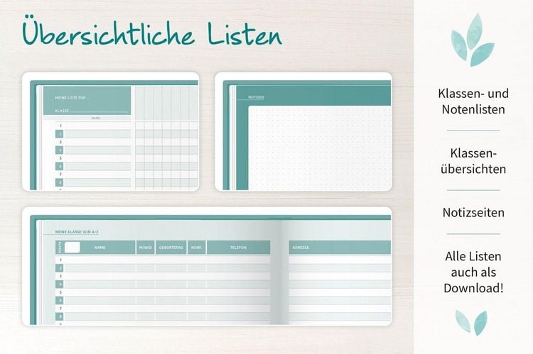 Produktbild: Mein Lehrerplaner A5+ &ndash; Ringbindung &ndash; Lehrerkalender f&uuml;r das Schuljahr 2026/2027 &ndash; Bl&auml;ttermeer