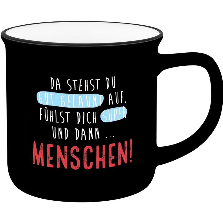 Produktbild: Becher in Emailloptik "Menschen"