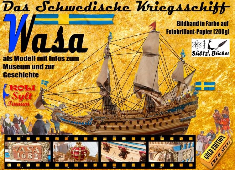 Produktbild: Das Schwedische Kriegsschiff Wasa/Vasa als Modell mit Infos zum Museum und zur Geschichte