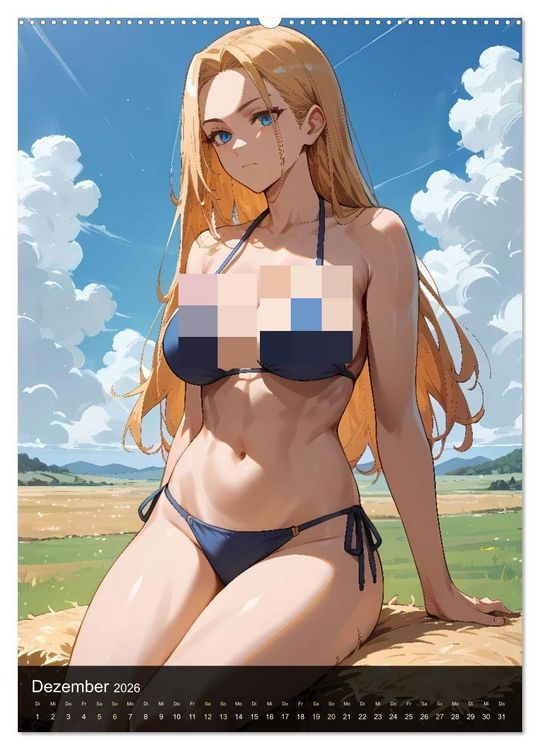 Produktbild: Manga Beauties - 12 Sch&ouml;nheiten im Manga-Stil (Wandkalender 2026 DIN A2 hoch), CALVENDO Monatskalender