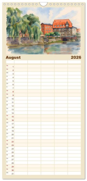 Produktbild: Familienplaner 2026 - Zauberhaftes L&uuml;neburg mit 5 Spalten (Wandkalender, 21 x 45 cm) CALVENDO