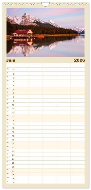 Produktbild: Familienplaner 2026 - Kanada - Abenteuer in den Nationalparks mit 5 Spalten (Wandkalender, 21 x 45 cm) CALVENDO
