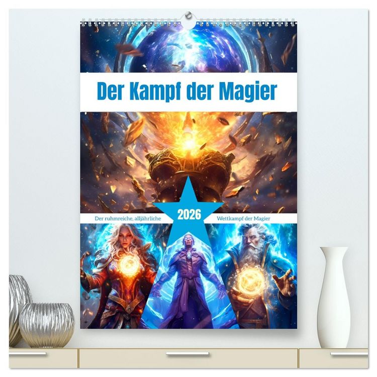 Produktbild: Der Kampf der Magier (hochwertiger Premium Wandkalender 2026 DIN A2 hoch), Kunstdruck in Hochglanz