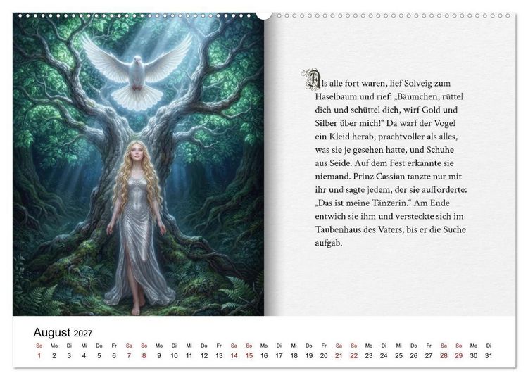 Produktbild: Grimms Hausm&auml;rchen Aschenputtel (Wandkalender 2027 DIN A2 quer), CALVENDO Monatskalender