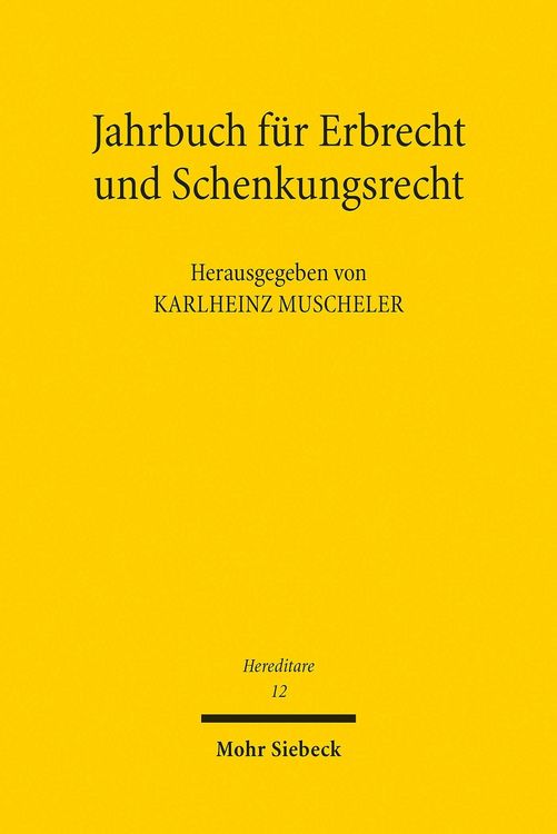 Produktbild: Jahrbuch f&uuml;r Erbrecht und Schenkungsrecht