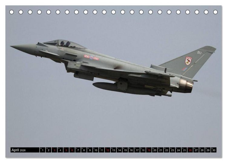 Produktbild: Augenblicke in der Luft: Eurofighter Typhoon (Tischkalender 2026 DIN A5 quer), CALVENDO Monatskalender
